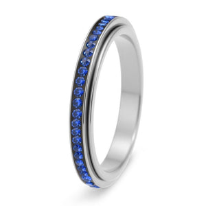 Dainty Eternity CZ Anxiety Fidget Spinner Ring - Perimade & Co.