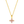 Gold necklace with a pink butterfly pendant on a white background
