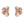 Dainty Four Petal Flower Enamel Stud Earrings - Perimade & Co.