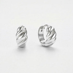 Dainty Gold Croissant Huggie Hoop Earrings - Perimade & Co.
