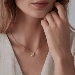 Dainty Gold Small Flower Charm Necklace - Perimade & Co.