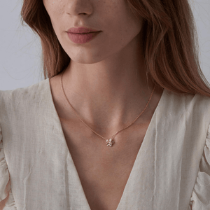 Dainty Gold Small Flower Charm Necklace - Perimade & Co.
