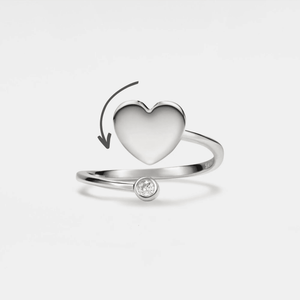 Dainty Heart Anxiety Fidget Spinner Ring - Perimade & Co.