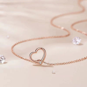 Dainty Heart Charm Pendant Necklace - Perimade & Co.