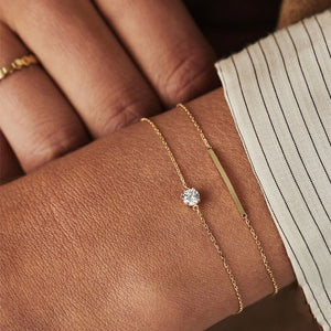Dainty Heart Charm Stacking Bracelet - Perimade & Co.