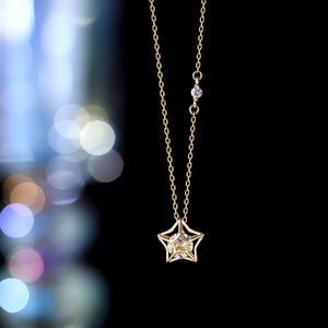 Dainty Hollow Out Star Pendant Necklace - Perimade & Co.