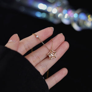 Dainty Hollow Out Star Pendant Necklace - Perimade & Co.