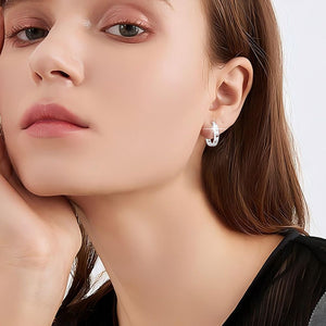 Dainty Hollow Paw Print Hoop Earrings - Perimade & Co.