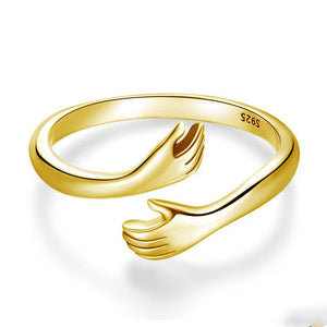 Dainty Hug Couple Stacking Bypass Ring - Perimade & Co.