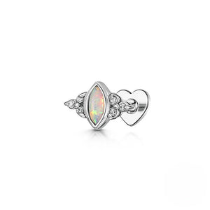 Dainty Marquise Opal Labret Stud Earrings - Perimade & Co.
