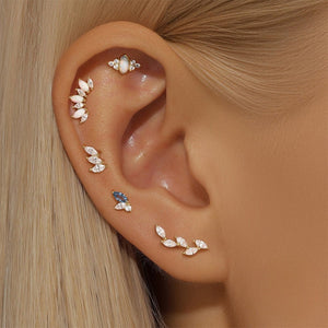 Dainty Marquise Opal Labret Stud Earrings - Perimade & Co.