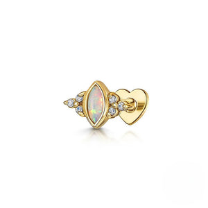 Dainty Marquise Opal Labret Stud Earrings - Perimade & Co.