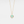Gold necklace with a round opal locket on a light gray background