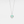 Silver necklace with a round opal locket on a light gray background