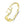 Gold cat-shaped open ring on a white background