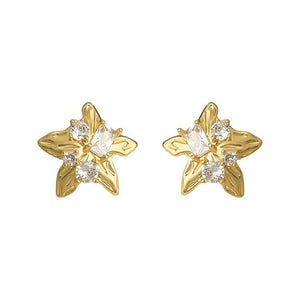 Dainty Mixed CZ Starfish Beach Stud Earrings - Perimade & Co.