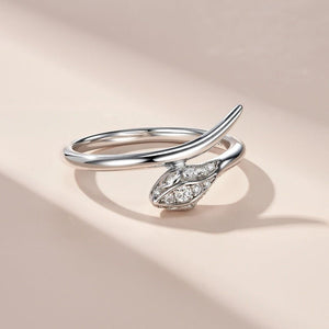 Dainty Moissanite Pave Snake Wrap Band Ring - Perimade & Co.