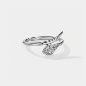 Dainty Moissanite Pave Snake Wrap Band Ring - Perimade & Co.