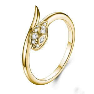Dainty Moissanite Pave Snake Wrap Band Ring - Perimade & Co.