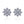 Snowflake-shaped earrings with clear gemstones on a white background