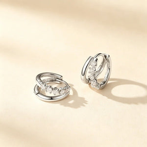 Dainty Moissanite Split Layered Hoop Earrings - Perimade & Co.