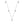 Silver necklace with small round pendants on a white background