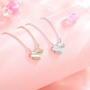 Dainty Mother of Pearl Heart Charm Necklace - Perimade & Co.