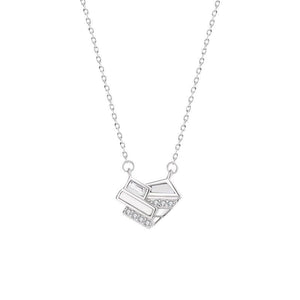Dainty Mother of Pearl Heart Charm Necklace - Perimade & Co.