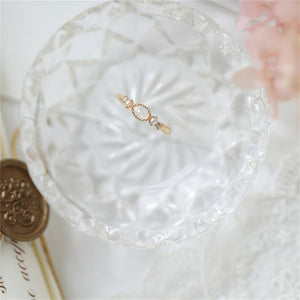 Dainty Oval Crystal Pearl Stacking Ring - Perimade & Co.
