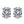 Pair of diamond stud earrings on a white background