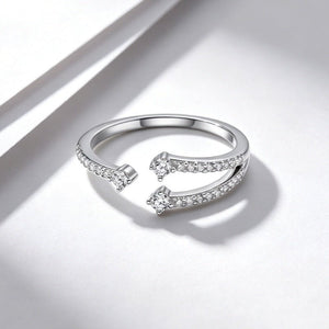 Dainty Pave Multi Layer Adjustable Open Ring - Perimade & Co.