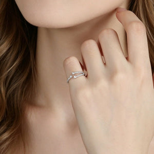 Dainty Pave Multi Layer Adjustable Open Ring - Perimade & Co.