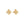Dainty Pear CZ Four Petal Floral Stud Earrings - Perimade & Co.