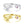 Two rings, one silver and one gold, with cat-shaped designs and pink gemstones on a white background.