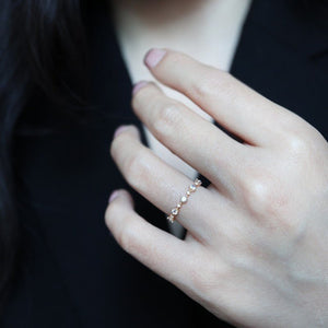 Dainty Purple Gemstone Stacking Band Ring - Perimade & Co.