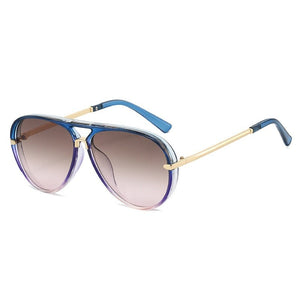Dainty Retro Aviator Double Bridge Sunglasses - Perimade & Co.