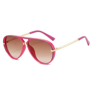 Dainty Retro Aviator Double Bridge Sunglasses - Perimade & Co.