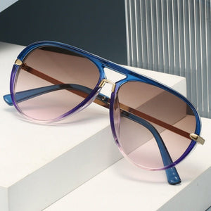 Dainty Retro Aviator Double Bridge Sunglasses - Perimade & Co.