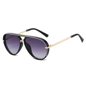 Dainty Retro Aviator Double Bridge Sunglasses - Perimade & Co.