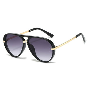 Dainty Retro Aviator Double Bridge Sunglasses - Perimade & Co.
