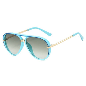 Dainty Retro Aviator Double Bridge Sunglasses - Perimade & Co.