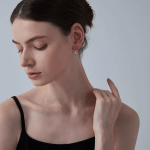 Dainty Small Cross Dangle Drop Earrings - Perimade & Co.