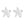 Silver flower-shaped earrings on a white background
