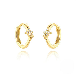 Dainty Star Cartilage Huggie Hoop Earrings - Perimade & Co.