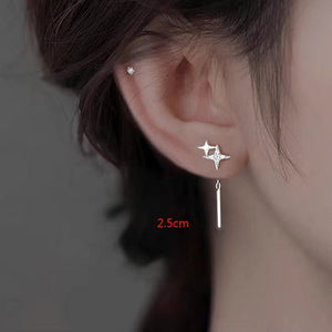 Dainty Star Dangle Drop Threader Earrings - Perimade & Co.
