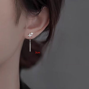 Dainty Star Dangle Drop Threader Earrings - Perimade & Co.