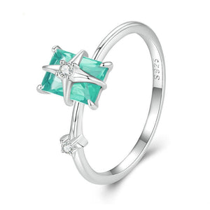 Dainty Star Green Gemstone Stacking Ring - Perimade & Co.