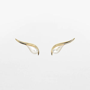 Dainty Teardrop Mother Of Pearl Stud Earrings - Perimade & Co.