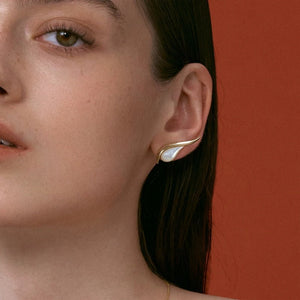 Dainty Teardrop Mother Of Pearl Stud Earrings - Perimade & Co.