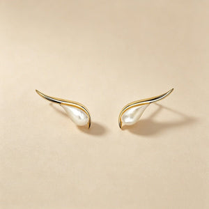 Dainty Teardrop Mother Of Pearl Stud Earrings - Perimade & Co.